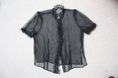 Clothing - Black Organza Blouse, 1920-30's