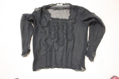 Clothing - Black Georgette Blouse