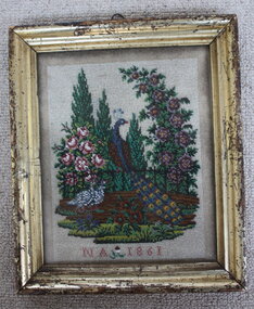 Artwork, other - Victorian Beadwork Picture 1861, N A, 1861
