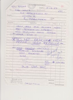 Receipt Victorian Beadwork Picture 1861
