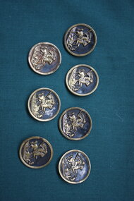 Functional Object - Seven St. George and the  Dragon Buttons, Late Victorian?