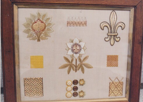 Royal School of Needlework Goldwork Sampler