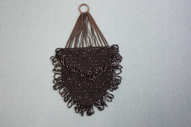 Accessory - Crocheted and Beaded Bag, Late Victorian