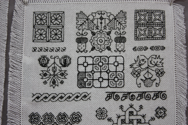 Textile - Blackwork Sampler, Cynthia Shillinglaw, 1993