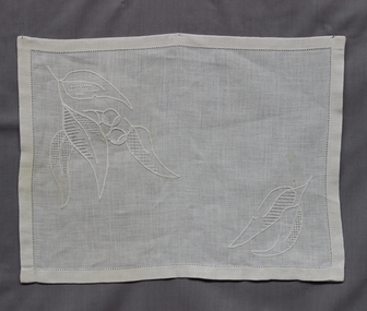 Cream Linen Pulled Thread Place Mat