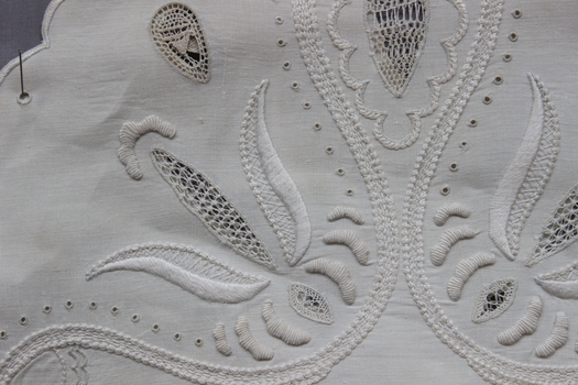 White Linen Embroidered Tea Cosy