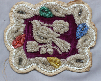 Textile - Chippewaw Indian Beaded Mat, Late 1800's