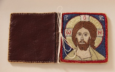 Textile - Russian Travel Icon in Leather Case, Alyona Petrova, 21 st C