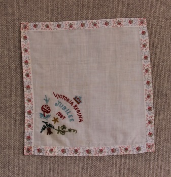 Queen Victoria Jubilee 1887 Handkerchief