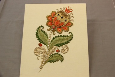 Artwork, other - Goldwork & Pearl "Flower" Larissa Borodich, Larissa Borodich, Flower, 2010