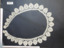 Dark cream tatted collar. Fine thread, many rings, many picots.