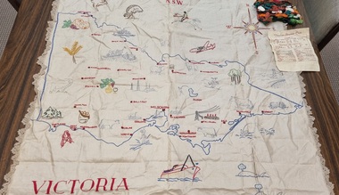 Textile - Semco Souvenir Tablecloth, Semco, Mid 20 th C