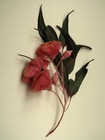 Textile - 3D botanical embroidery of Silver princess eucalyptus, Lynne Stone, 2025
