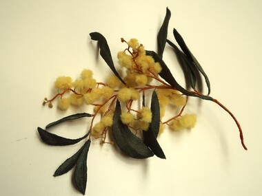 Textile - 3D botanical embroidery of Acacia Pycnantha "Golden Wattle", Lynne Stone, 2025
