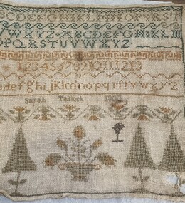 Textile - Sampler, Sarah Tatlock 1800, 1800