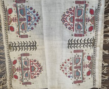 Domestic object - Embroidered Turkish hand towel