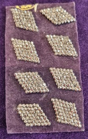  8 Diamond Shaped Steel Cut Buttons 