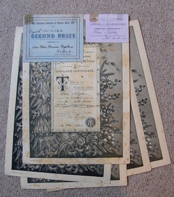 Clothing - Plain Sewing Certificates 1905, Mrs Brent-Clark, 1905-1908