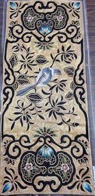 Textile - Gold and Silk Embroidered Chinese Panel, c 1977
