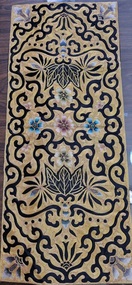 Textile - Gold and Silk Embroidered Chinese Panel, c 1977