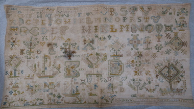 Textile - Friesian (Netherlands) Sampler 1714, K D, 1714