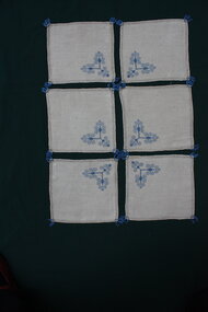 Textile - Assisi Embroidered Napkins, Mid 20th C
