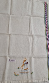 Textile - Set of Seven Tea Towels, 1930-1950's