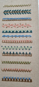 Textile - Hilda Watson Embroidery Samples, Hilda Watson, 1937-1987