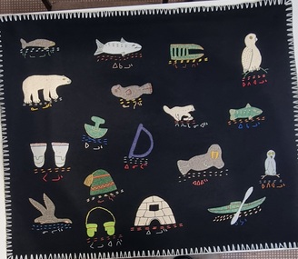 Textile - Inuit Applique Quilt, Muia Kingalik, c 1960's