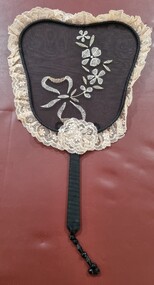Textile - Shadow Work Fan, 20th C