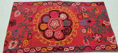 Textile - Uzbekistan Embroidered Cushion Cover, 20 th C