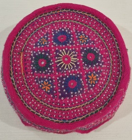 Kufi Skull Cap with Beads and Shisha Mirrors