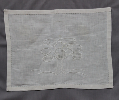 Cream Linen Pulled Thread Place Mat
