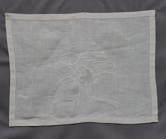 Cream Linen Pulled Thread Place Mat