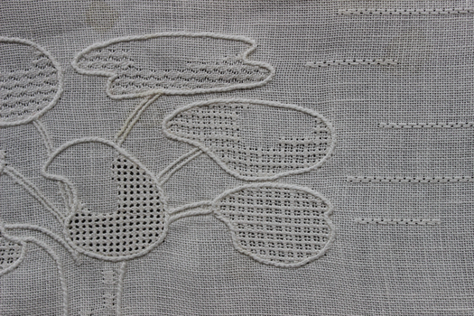 Cream Linen Pulled Thread Place Mat