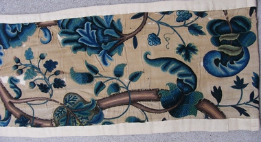 17th C Crewel Embroidery Panel