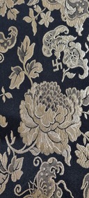 Black and Gold Floral Brocade Piece