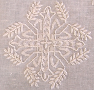 Ecclesiastical Whitework Embroidered Sampler