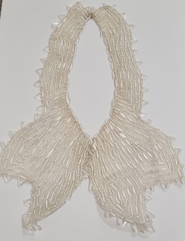 Art Deco White Beaded Collar