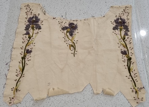 Embroidered and Beaded Garment Side Panel
