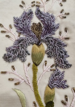 Embroidered and Beaded Garment Side Panel