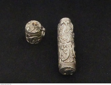 Tool - Silver gilt needlecase part of Chatelaine (T4), Chatelaine needlecase, late 19th century