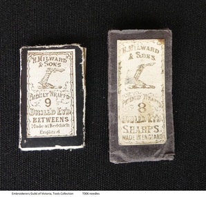 Tool - Packet of sewing needles, Henry Milward, Packet Milward  brand sewing needles, early 1900's
