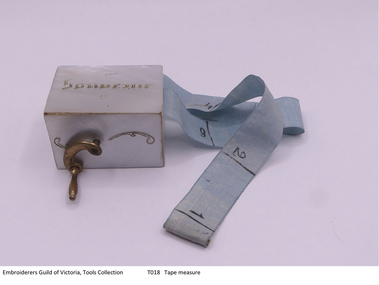 Tool - Mother of Pearl tape measure, 1840-1860's