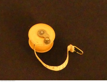Tool - Fishing reel style tape measure, tape measure, 1860's