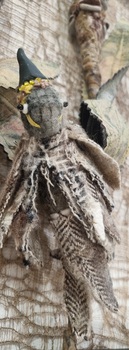 Contemporary Machine and Hand Embroidery Honeyeater with Banksia