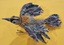 Contemporary 3D Machine and Hand Embroidered Bird