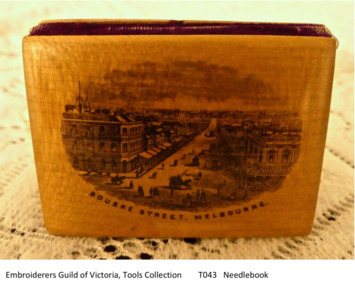 Container - Mauchline ware needle book, Needle book