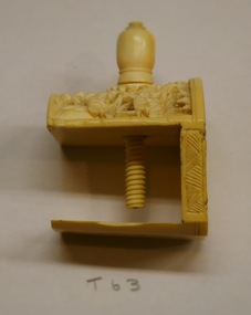 Tool - Chinese carved ivory clamp, c1850