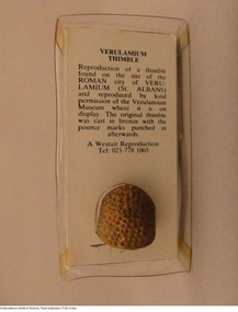 Decorative object - Reproduction of Roman Thmble, 1990
